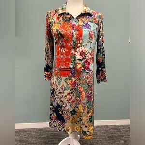 NWT JOHNNY WAS OTTI FLORAL POLO TUNIC DRESS